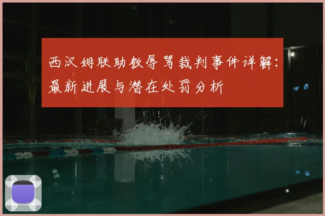 西汉姆联助教辱骂裁判事件详解：最新进展与潜在处罚分析